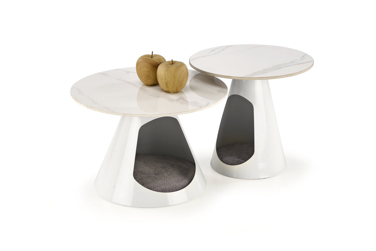 Coffee Table Set Marble Haven