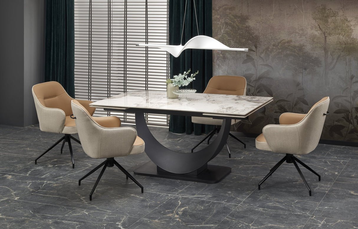 Extendable Dining Table Marble Serenity