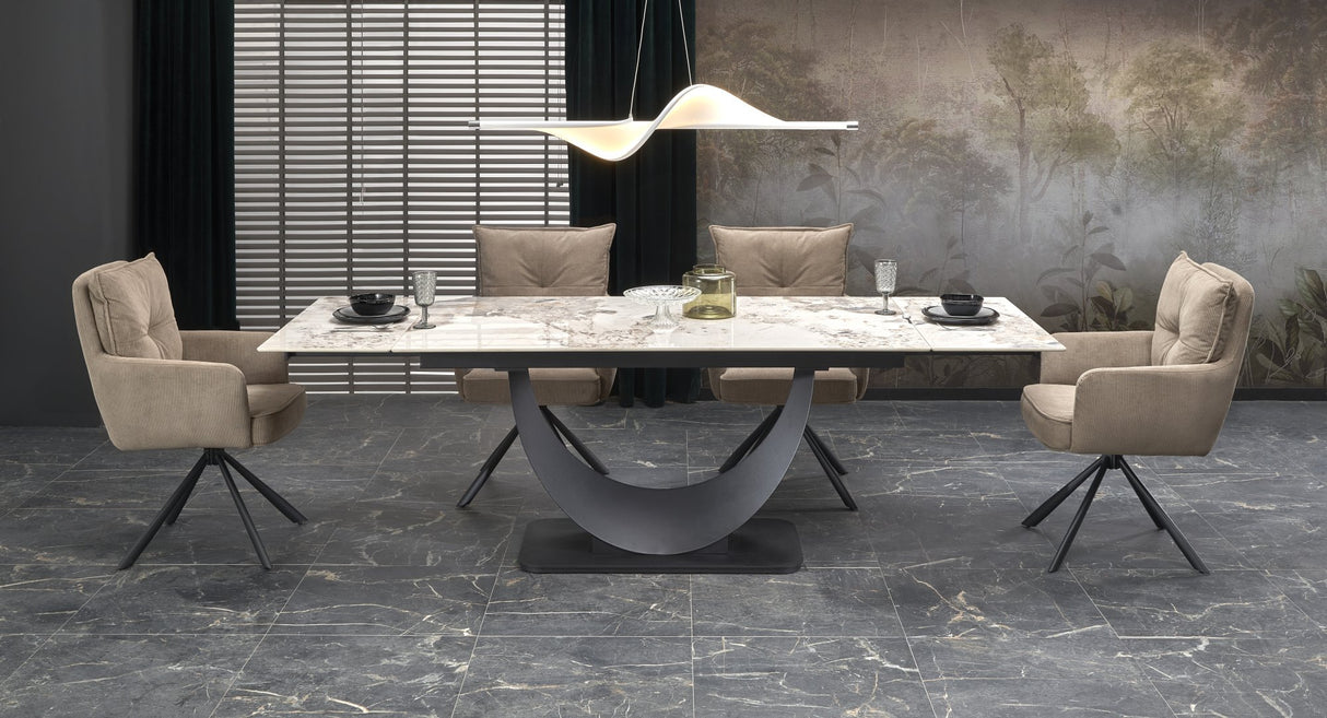 Extendable Dining Table Marble Serenity