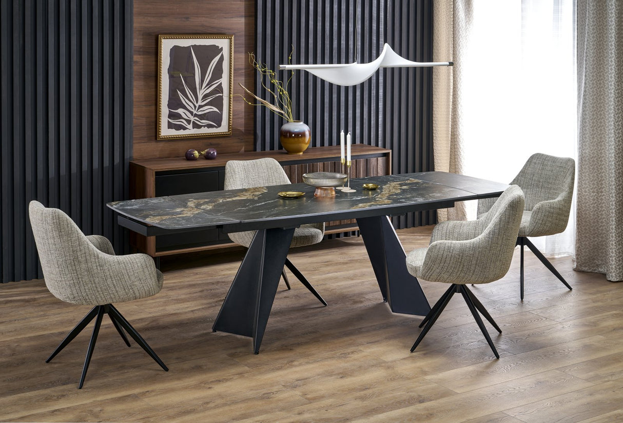 Extendable Dining Table Marble Dusk