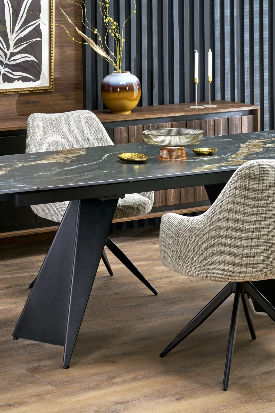 Extendable Dining Table Marble Dusk