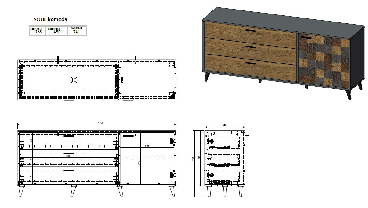 Chest of drawers HA6656