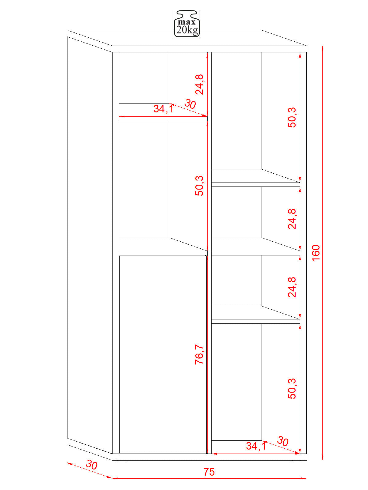 Bookshelf WP1303